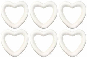 Набір пінопластових фігурок Rosa Контурні серця 6шт 20см