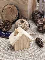 Будинок з отвором для зубочисток 75х40х70 мм сосна
