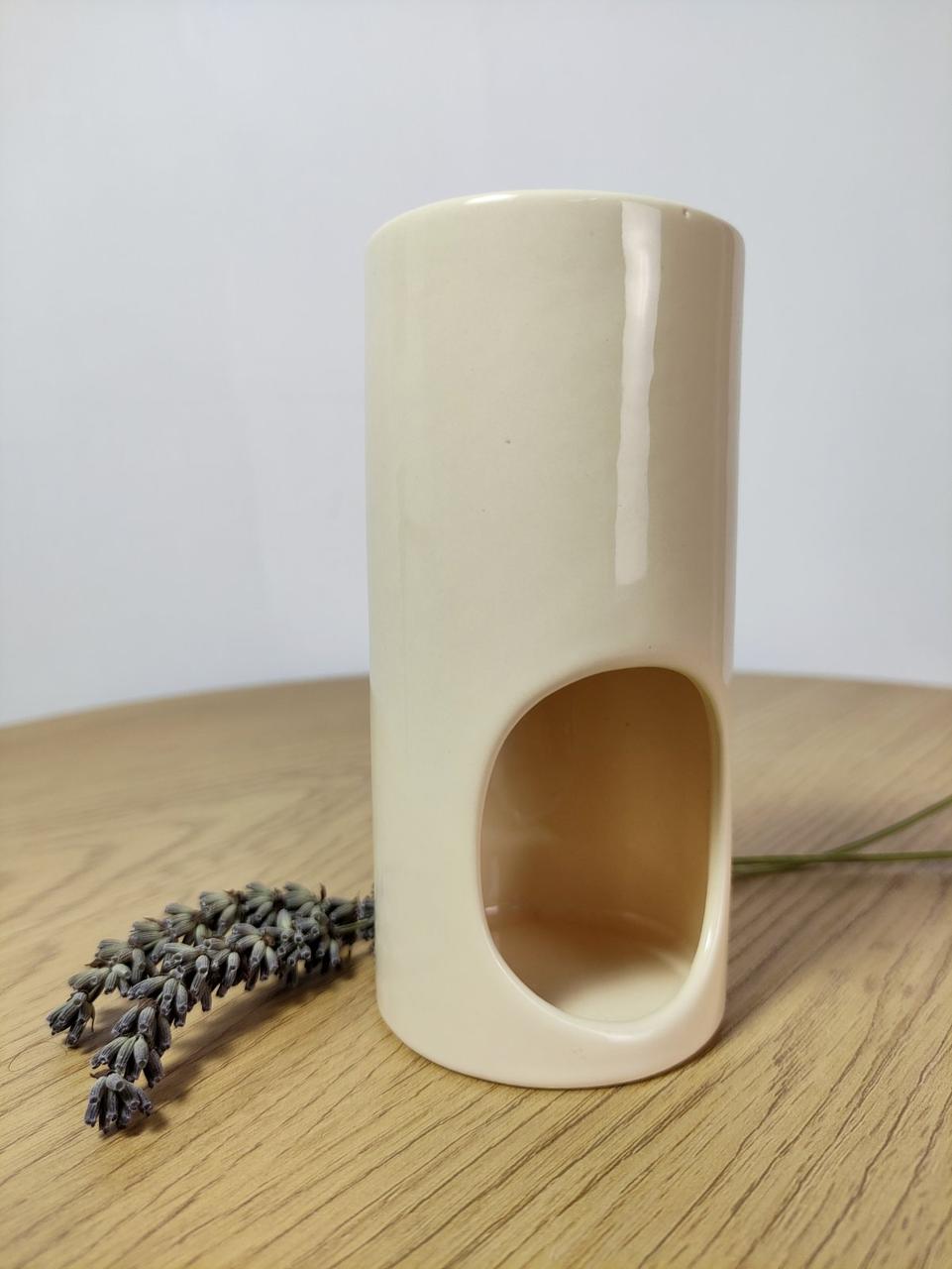 Аромалампа керамічна Бежева "Шпаківня" для ефірних олій, фото 1