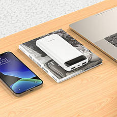 УМБ Power Bank (зовнішній акумулятор) Borofone BJ14 Freeway 10000 мАг Білий (BJ14W), фото 4