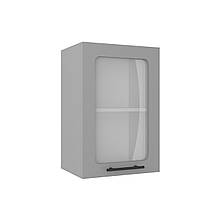 Шафа верхня МК Compact ЛДСП 600х400х300мм ЗІ СКЛОМ Сірий