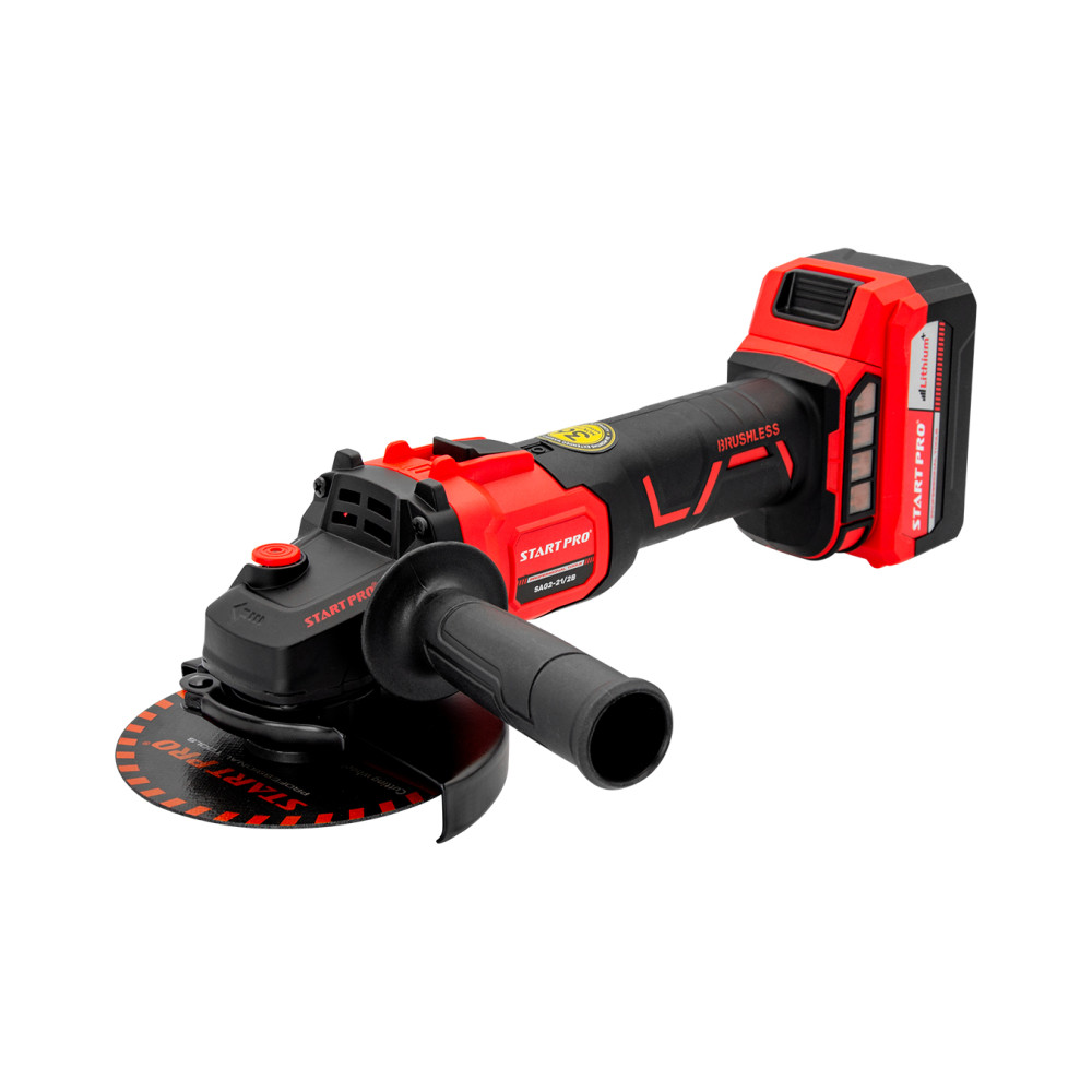 Акумуляторна болгарка (КШМ) 125 мм. Start Pro SAG2-21/2B BRUSHLESS Плавний пуск, регулювання обертів