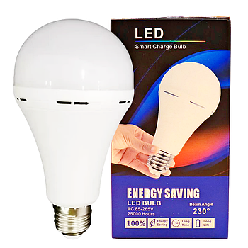 Акумуляторна лампочка 15 Вт, 3-4 години, цоколь Е27 / Потужна аварійна LED лампа з вбудованим акумулятором