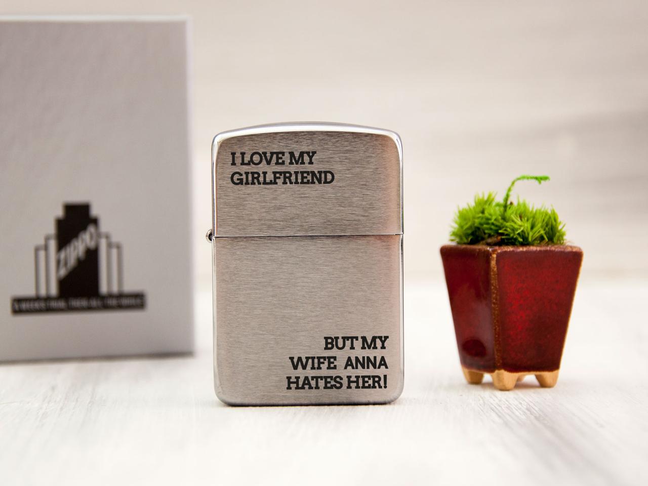 Zippo original бензинова на подарунок із жартівливим написом