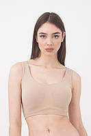 Женский спортивный бесшовный топ Giulia Tank Top. S/M, телесный (natural)