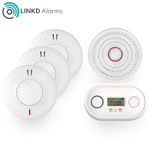 Linkd 3 x Димова сигналізація, 1 x Теплова сигналізація, 1 x чадного газу