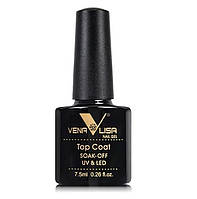 Топовое покрытие Venalisa No Wipe Top Coat без липкого слоя, 7.5 мл