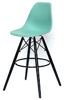 Стул барный Nik - BK 75 см, зеленый 40 на черных ногах Eames Barstool