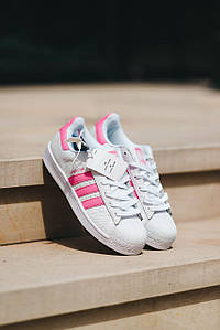 Жіночі Кросівки Adidas Superstar White Pink 36-37-40