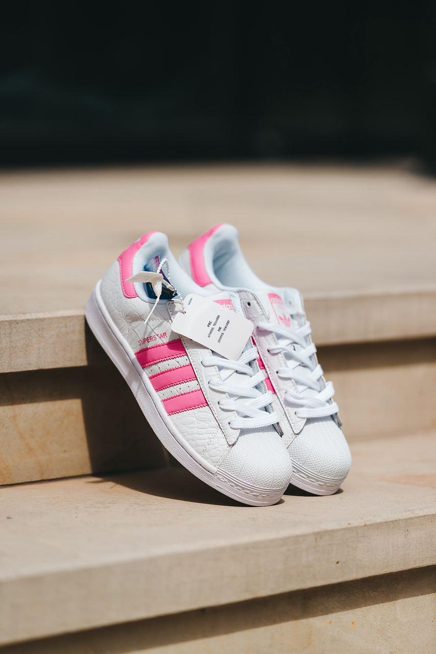 Жіночі Кросівки Adidas Superstar White Pink 36-37-40