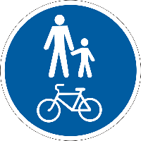 Знак 4.14 «Дорожка для пішоходів і велосипедистів»