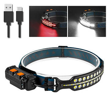 Налобний ліхтар із сенсорним керуванням BL W690-2 / Світлодіодний ліхтарик на голову