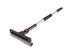 Водозгін двосторонній MASTERTOOL гума/поролон 250 мм 740-1070 мм з телескопічною ручкою поворотний