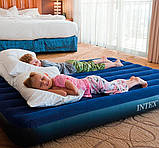 Матрац надувний двомісний 152х203х25 см Intex 64759 Classic Downy Airbed, двоспальний, фото 7