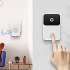 Розумний дверний відеодзвінок з WIFI камерою, Doorbell X9 / Бездротовий відеодомофон / Акумуляторний домофон, фото 3