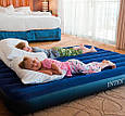 Двомісний надувний матрац 152х203х25 см Intex 64759 Classic Downy Airbed, двоспальний, фото 3