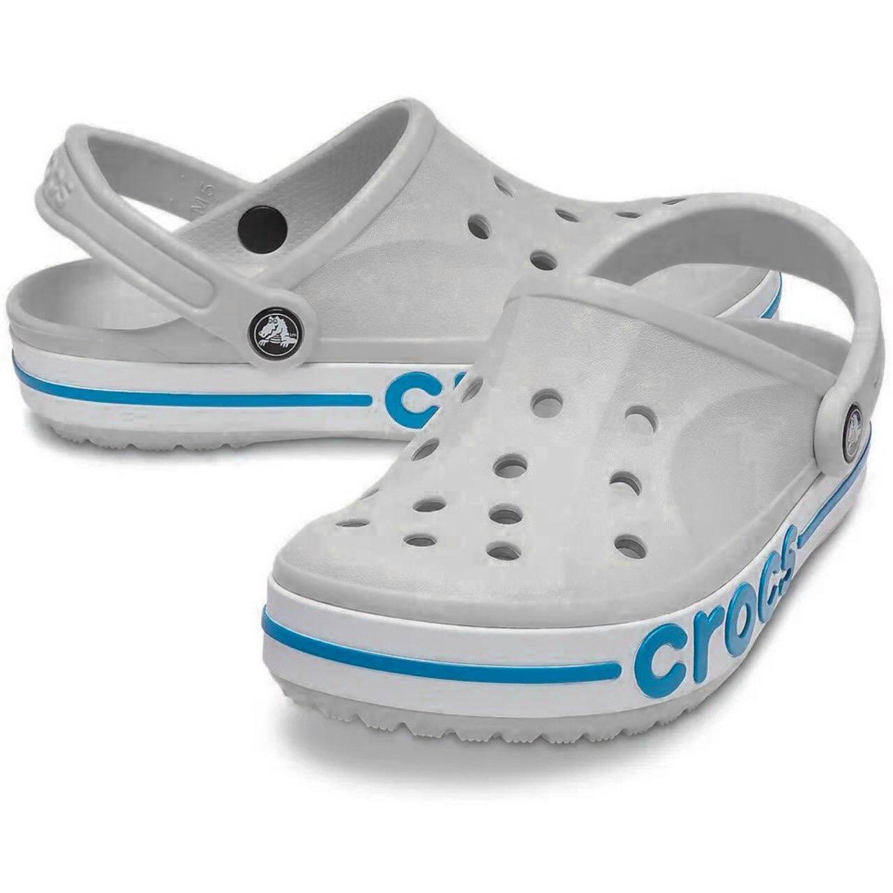 Сабо Crocs Bayaband Clog 45 р 29.2-29.7 см Сірі 205089-M12/W14 Light Grey/Ocean