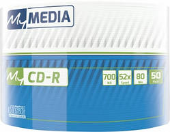 CD-R MyMedia (69206) 700MB 52x Wrap 50 шт. Full Printable без шпинделя