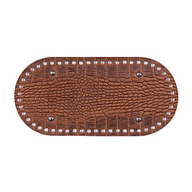 Дно сумки овальне з ніжками (25*12 см), колір Рудий рептілія