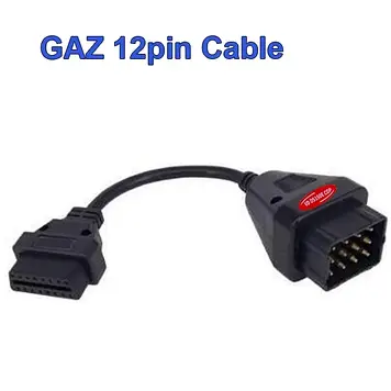 Автомобільний перехідник для ELM діагностичний роз'єм OBD2 для GAZ ГАЗ Газель Волга з 12pin тато на 16pin