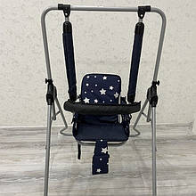 Дитяча гойдалка з бар'єром Adbor Luna (Адбор Луна) Ln 04 (синій колір із зірочками)