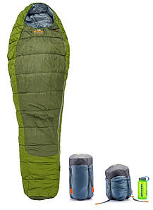 Спальний мішок-кокон Pinguin Comfort PFM (-1/-7/-24°C) 185 см, Right Zip (Khaki)