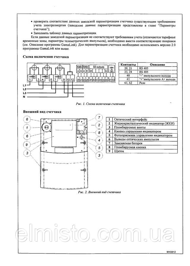 паспорт счетчика электроэнергии GAMA 300