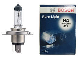 Лампа фара дальнього світла галоген" Pure Light H4" 12 В 60/55 Вт BOSCH 