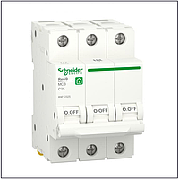 Автоматический выключатель Schneider Electric 25A 3P кривая С 6кА Resi9