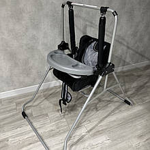 Дитяча гойдалка з бар'єром і столиком Adbor N1 (Адбор Н1) чорний колір