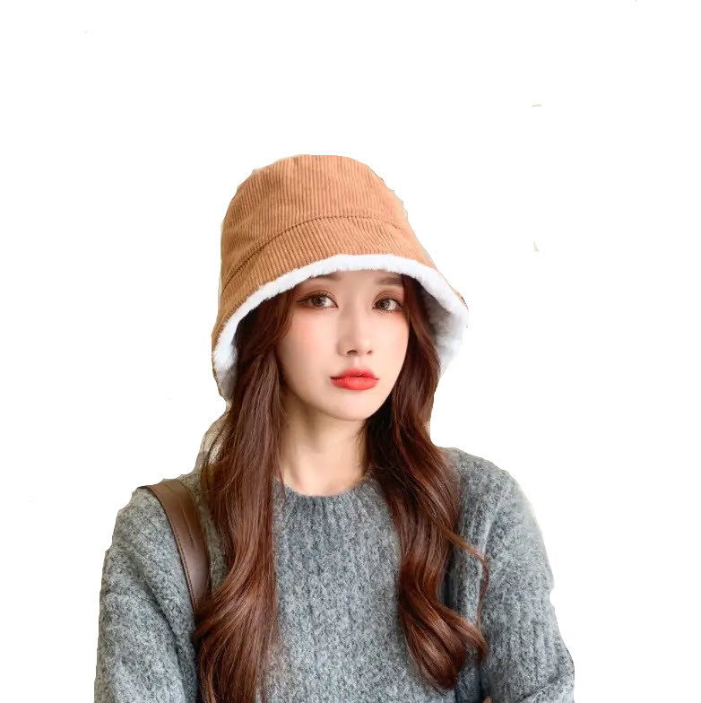 Панама Капелюх Зимовий на штучному Худі Коричневий Рубчик 55-58 см