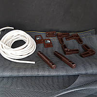 Набор Арка Пласт для ремонта открывающейся москитной сетки высотой до 1.2 м (коричневый)