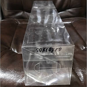 Прозорі коробки пластикові 50 х 10 х 10 см 200 мкр збірні 50 шт в упаковці