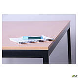 Стіл Турин квадратний 800х800 мм ніжки металеві чорні зі стільницею дсп, фото 8