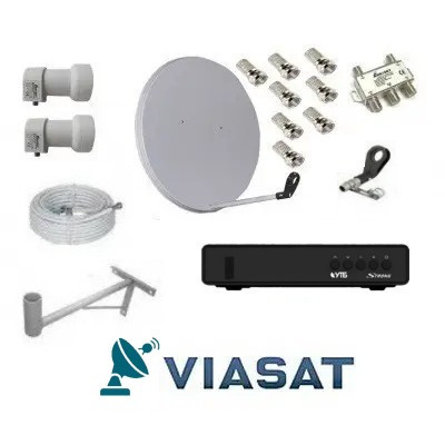VIASAT TV Box + Супутниковий комплект