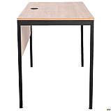 Письмовий стіл Осло з шухлядою 1187х600х750 мм чорний графіт дуб-сонома, фото 7