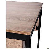 Письмовий стіл Осло з шухлядою 1187х600х750 мм чорний графіт дуб-сонома, фото 9