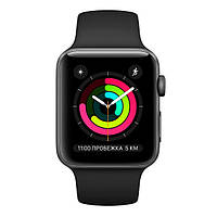 Смарт-часы Apple Watch Series 3 GPS 38mm Space Gray Aluminium Case with Black Sport Band (MTF02)