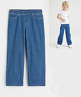 Дитячі сині джинси на резинці для дівчинки вільного крою