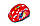 Захисний комплект (захист на коліна, лікті, долоні + шолом), малюнок "Спайдермен". Колір червоний, фото 2