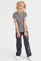 Дитячі сірі джинси на резинці для дівчинки вільного крою