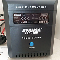 Ибп линейно-интерактивное для котлов и аварийного освещения Avansa UPS 500W/800VA с правильной синусоидой UPS