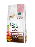 Optimeal for Carnivores Turkey & Vegetables 10 кг  - беззерновой корм для собак з індичкою