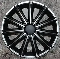 Колпаки на колеса. Колпаки колесные ARGO R14 NERO  Silver/Black. Колпаки на диски (комплект) 4 шт