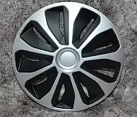 Колпаки на колеса. Колпаки колесные ARGO R14 PLATIN Silver/Black. Колпаки на диски (комплект) 4 шт