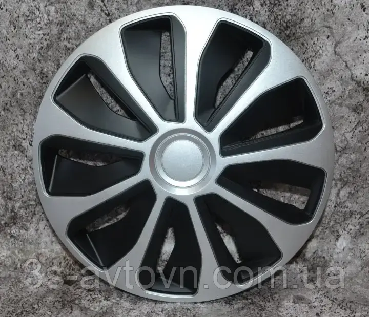 Ковпаки на колеса. Ковпаки колісні ARGO R14 PLATIN  Silver/Black. Ковпаки на диски (комплект) 4 шт