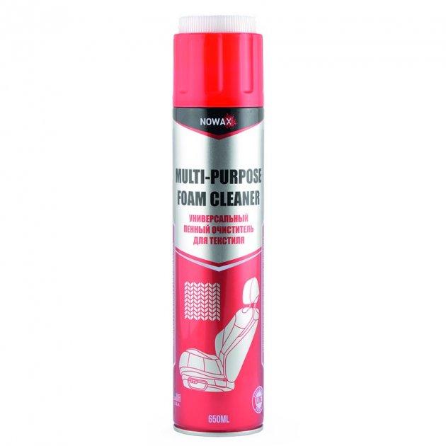 Пінний очищувач текстилю 650 мл NOWAX Multi-Purpose Foam Cleaner \ Пінний очищувач NOWAX + щітка