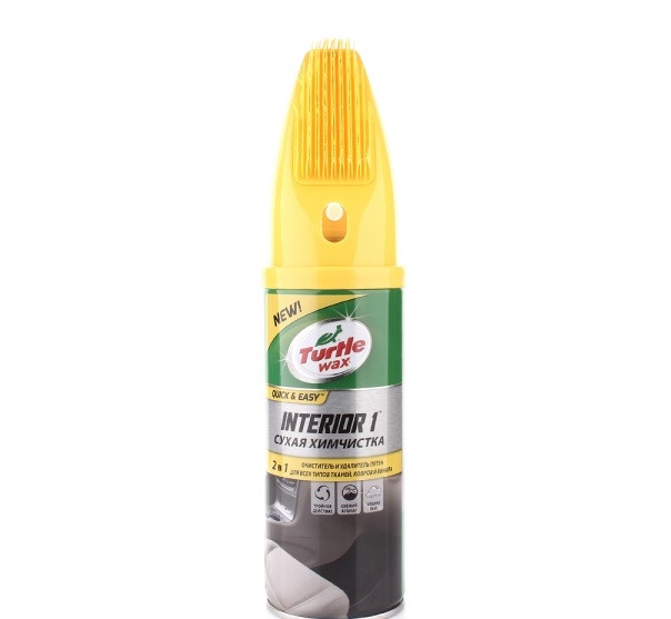 Очисник салону TW INTERIOR пінний + щітка,суха хімчистка \ Суха хімчистка "TURTLE WAX" 500ml аерозоль