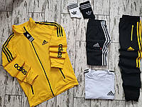 Комплект 6 в 1 спортивный костюм Adidas+ шорты и футбока Adidas+ две пары носков Адидас