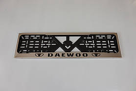 Рамка номерного знака з неіржавкої сталі з написом daewoo(1 шт.) Рамка номера з неіржавкої сталі део